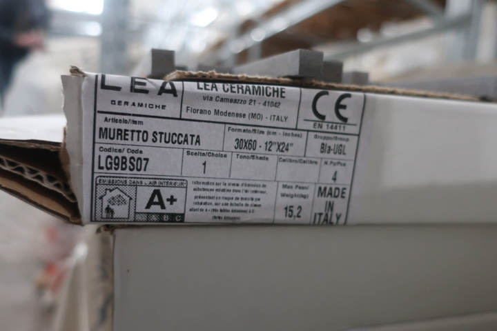 954150-3 20 boxes mosaic, LEA Moretto Stuccata, 30x60cm, grey