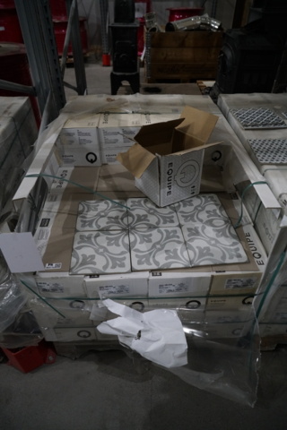954115-2 48 boxes of tiles/clinkers, Equipe Art Nouveu LaRambla grey, 20x20cm, patterned