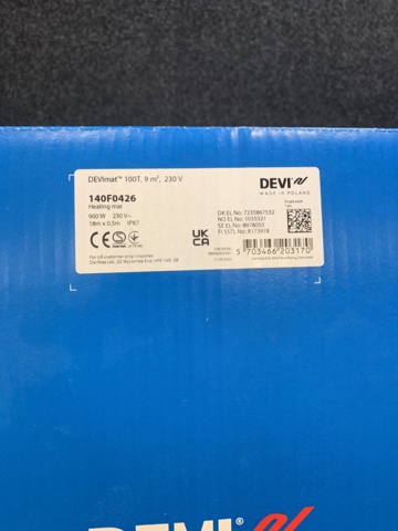 971773-3 Heating cable mat DEVI DEVImat 100 Free