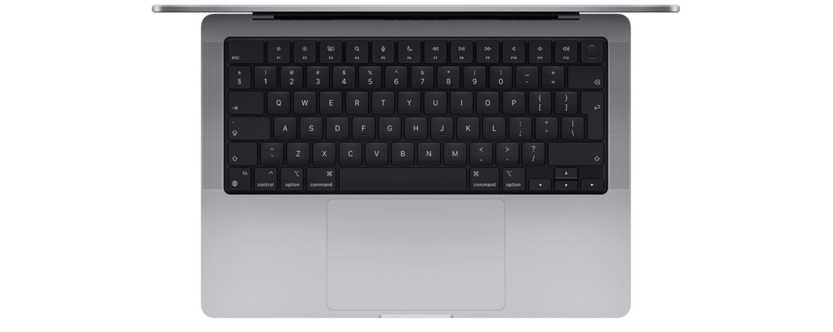 967644-2 Apple 14-inch MacBook Pro: Apple M1 Pro chip with 8‑core CPU and 14‑core GPU, 512GB SSD