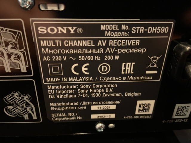 946534-6 Receiver, subwoofer and 4 speakers