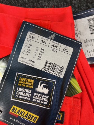 973598-2 Warning shorts Blåkläder 1535, Size C50