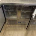 423079-2 Cold storage bench with 3 cabinets, cooling trough