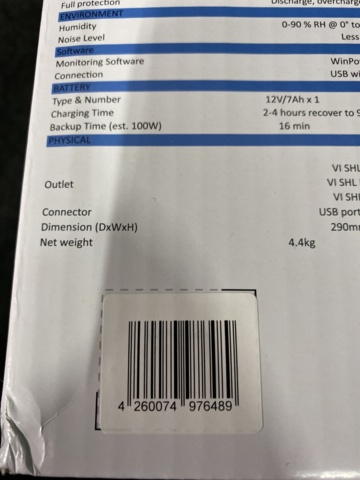 971125-3 HID Power Device BlueWalker PW UPS VI 850 SHL