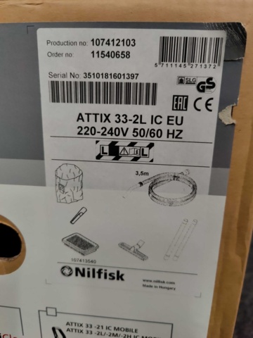 968517-4 Rough vacuum cleaner Nilfisk ATTIX 33-2L