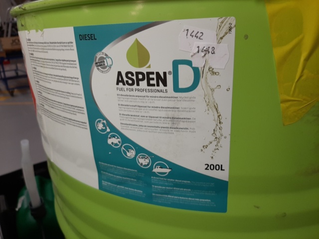 920901-8 Diesel drum Aspen D 200L INT / incl. pump, waste barrel & canisters