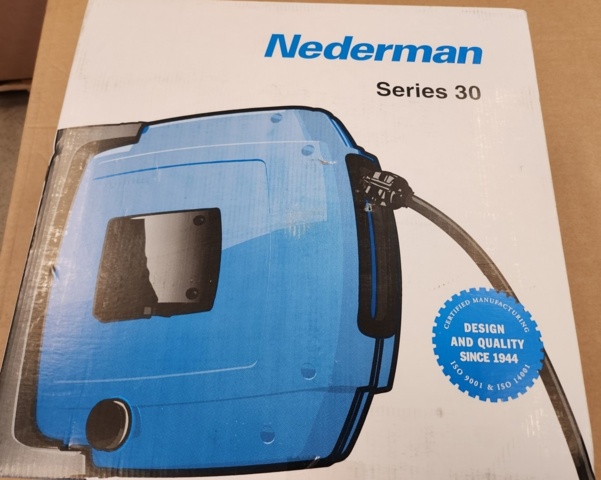 973904-1 Nederman hose reel Ø3/8" x 10 m, air/water - Shipping included