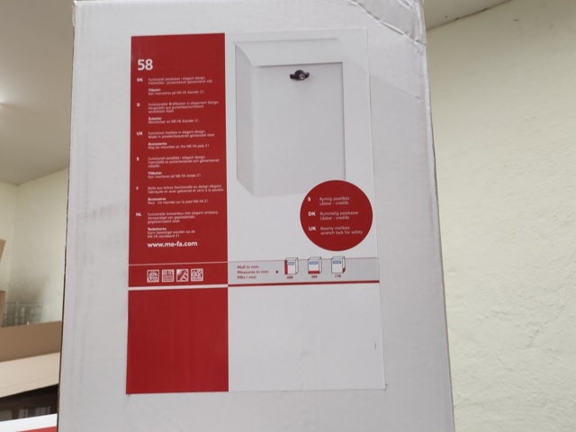 974009-3 MEFA mailbox Round, white (58) - Shipping included