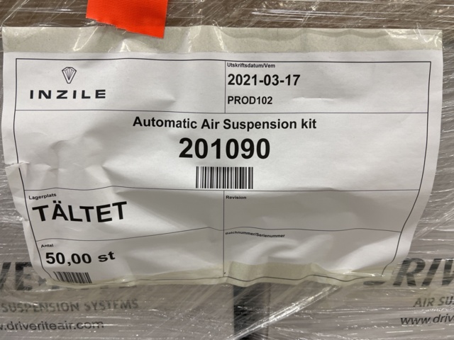 921791-11 Lot of air bellows, automatic for electric vehicles