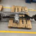 921812-3 4 pallets with tires, rims and axles