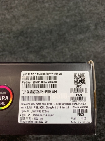 973463-3 Motherboard ASUS TUF GAMING X670E-PLUS WIFI