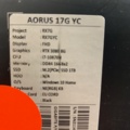 974654-3 17.3" gaming laptop Gigabyte AORUS 17 (AORUS 17G YC-8NE6450SH)