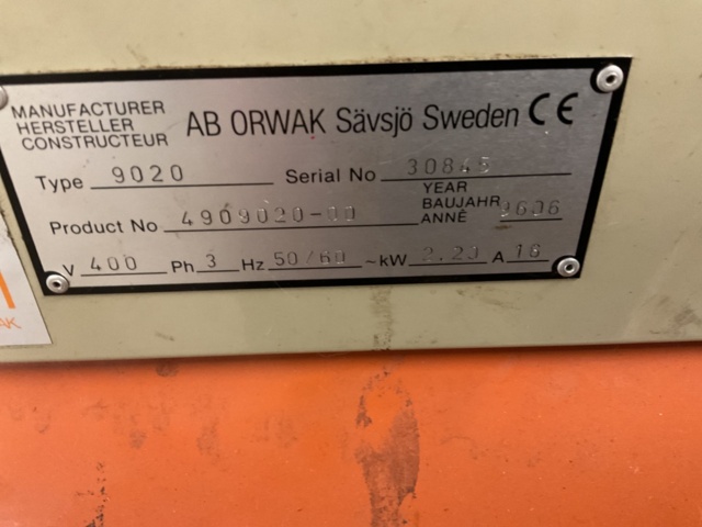 961169-7 Compactor / baler ORWAK 9020