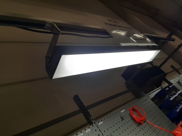 920875-12 Raised/retractable workbench with tool boards, lighting and contents x2