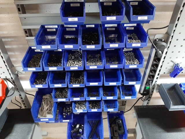 920875-14 Raised/retractable workbench with tool boards, lighting and contents x2