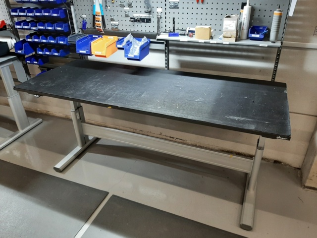 920875-16 Raised/retractable workbench with tool boards, lighting and contents x2