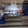 920875-2 Raised/retractable workbench with tool boards, lighting and contents x2