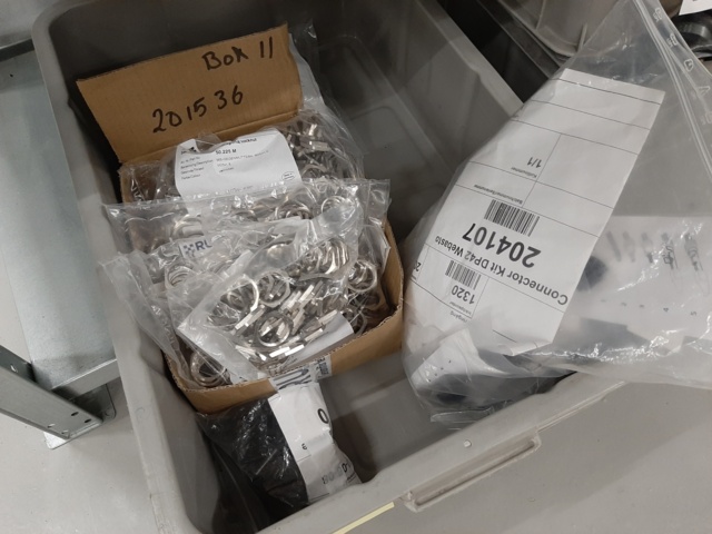920897-17 9 shelf sections with a large assortment of new spare parts and various components