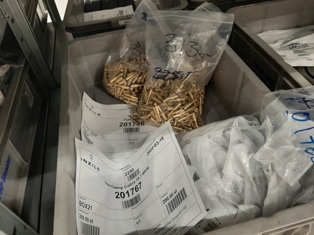 920897-20 9 shelf sections with a large assortment of new spare parts and various components