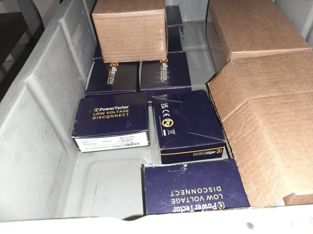 920897-29 9 shelf sections with a large assortment of new spare parts and various components