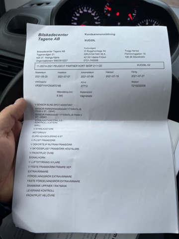 814826-29 Peugeot Partner Increased Payload 1.5 BlueHDi - 2021