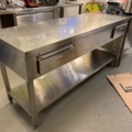 940816-1 Stainless steel workbench with two drawers