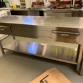 940816-2 Stainless steel workbench with two drawers