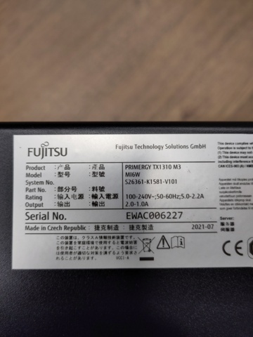 976731-2 Desktop computer Primergy TX1310 M3 Xeon E3-1225V6 Quad-core + printer HP Color Laser 150NW A4