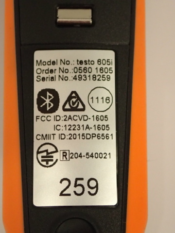 976788-5 Humidity and temperature meter Testo 605i Smart Probe (new in packaging)