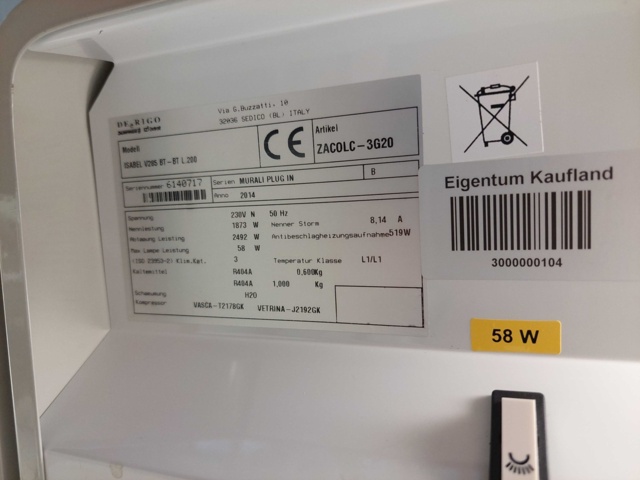 882531-6 Exposure fridge and freezer