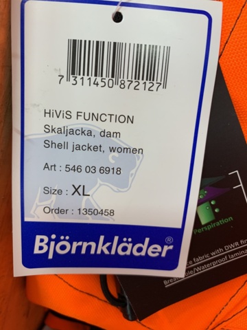 977280-7 Pallet with warning jackets - ladies