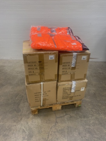 977287-1 Pallet with warning jackets - different sizes