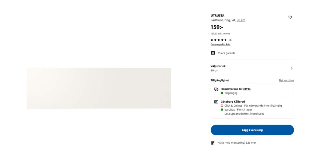 978492-6 Various unused IKEA furniture from the Urusta series