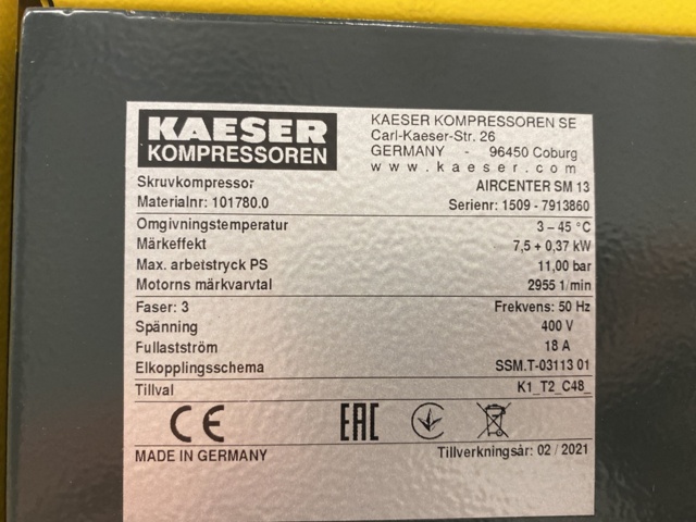 949069-4 Screw compressor Kaeser Aircenter SM13