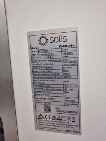 979305-2 Växelriktare, SOLIS S5-GR3P8K