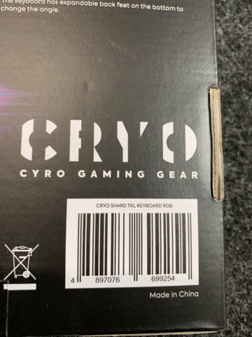 979385-3 Gaming keyboard Cryo Shard TKL RGB (black)