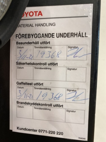 949083-6 Electric truck Toyota 7FBEST15 (1500kg)