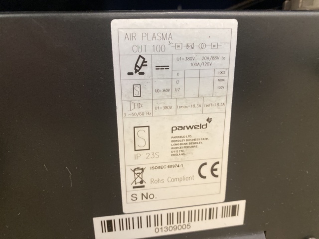 949086-10 Plasma cutter Parweld Cut 100 (rope object)