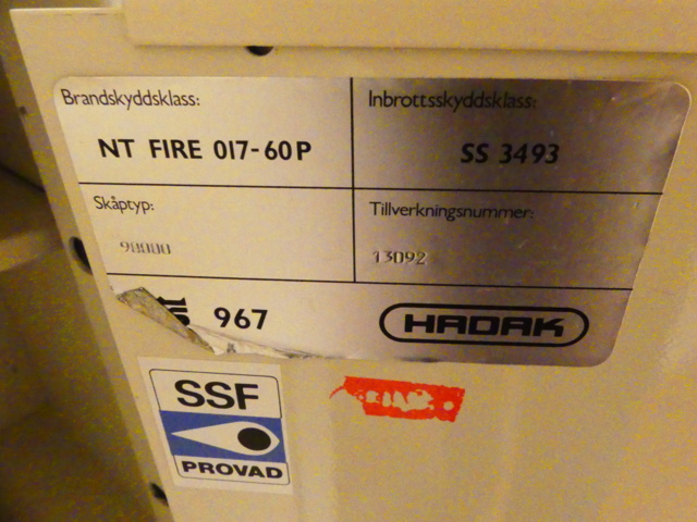 961333-7 Hadak cash register/safe