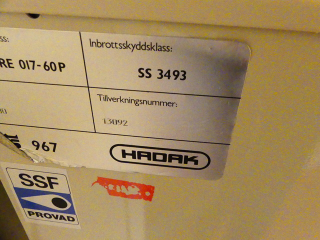 961333-8 Hadak cash register/safe