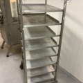 961448-2 Stainless steel trolley with loose metal plates
