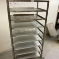 961448-4 Stainless steel trolley with loose metal plates