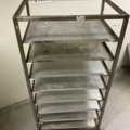 961448-5 Stainless steel trolley with loose metal plates