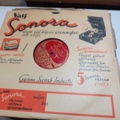 887947-6 Large stone cake / gramophone record collection