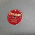 887947-9 Large stone cake / gramophone record collection