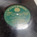 887947-10 Large stone cake / gramophone record collection