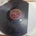 887947-12 Large stone cake / gramophone record collection