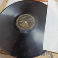 887947-16 Large stone cake / gramophone record collection