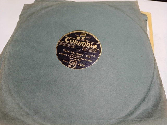 887947-20 Large stone cake / gramophone record collection