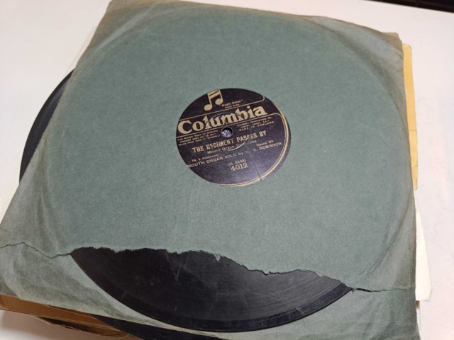 887947-21 Large stone cake / gramophone record collection
